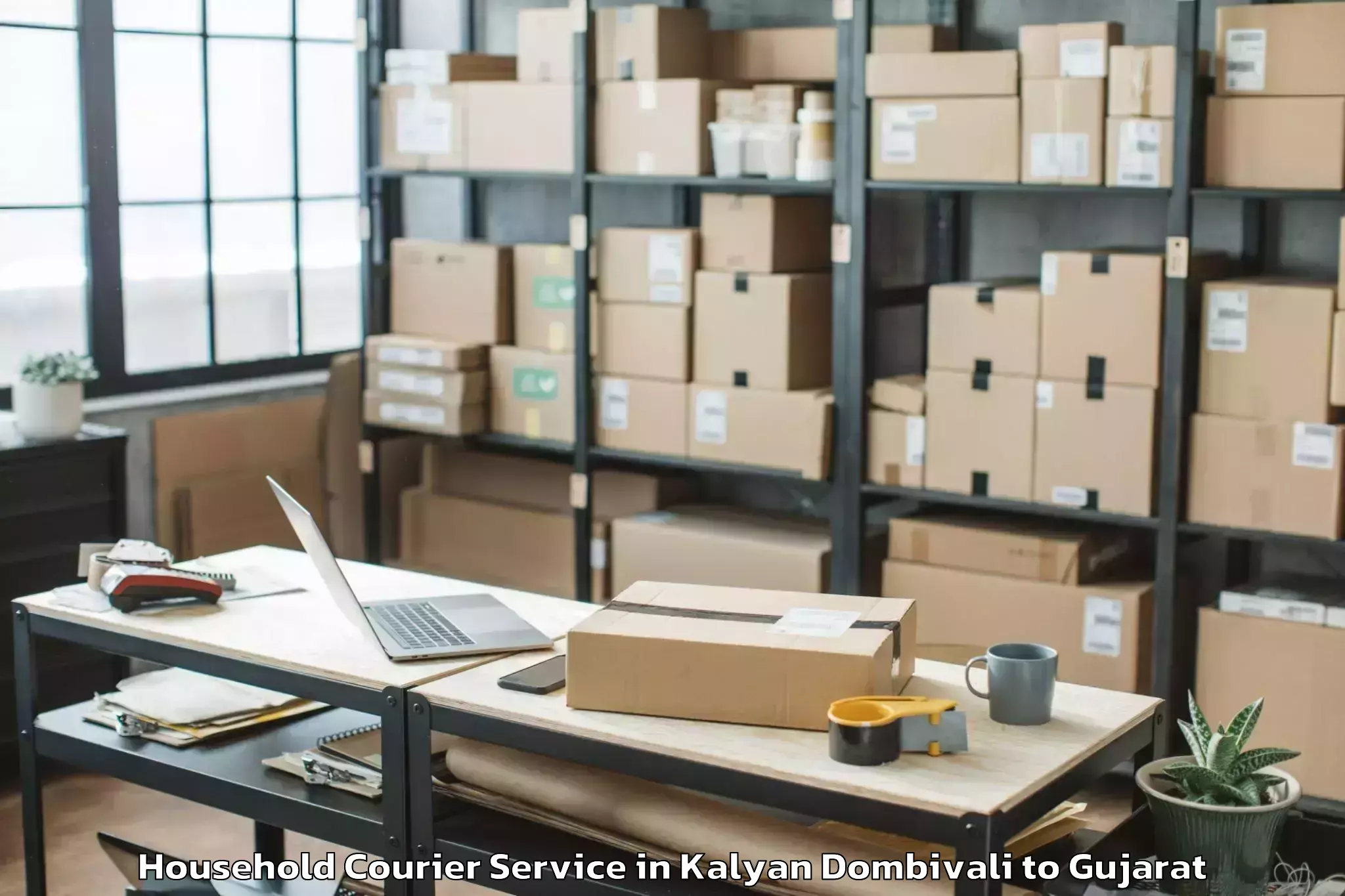 Easy Kalyan Dombivali to Dantiwada Household Courier Booking